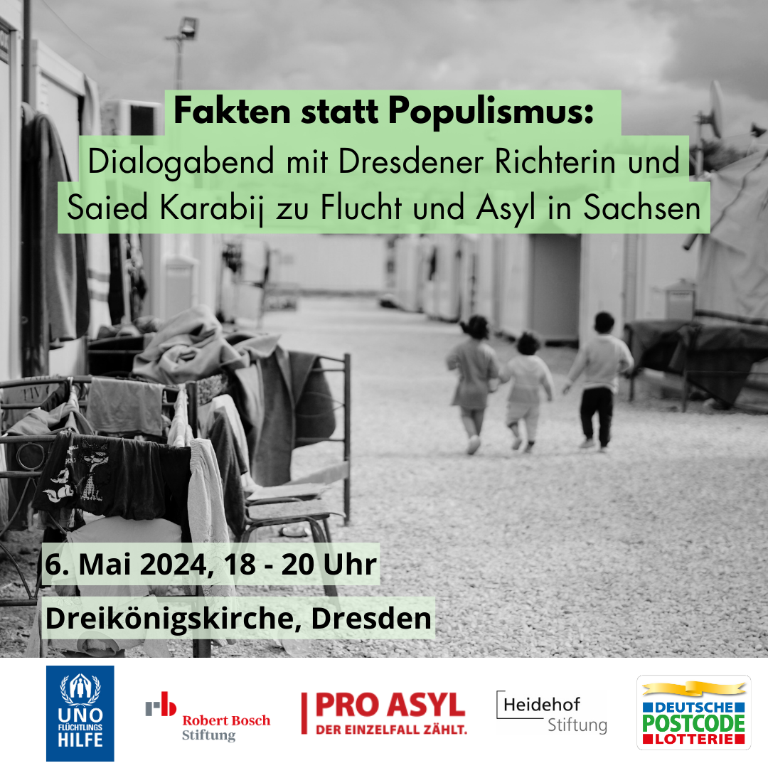 Fakten statt Populismus – Dialogabend zu Flucht/Asyl in Sachsen mit Dresdener Richterin und Saied Karabij