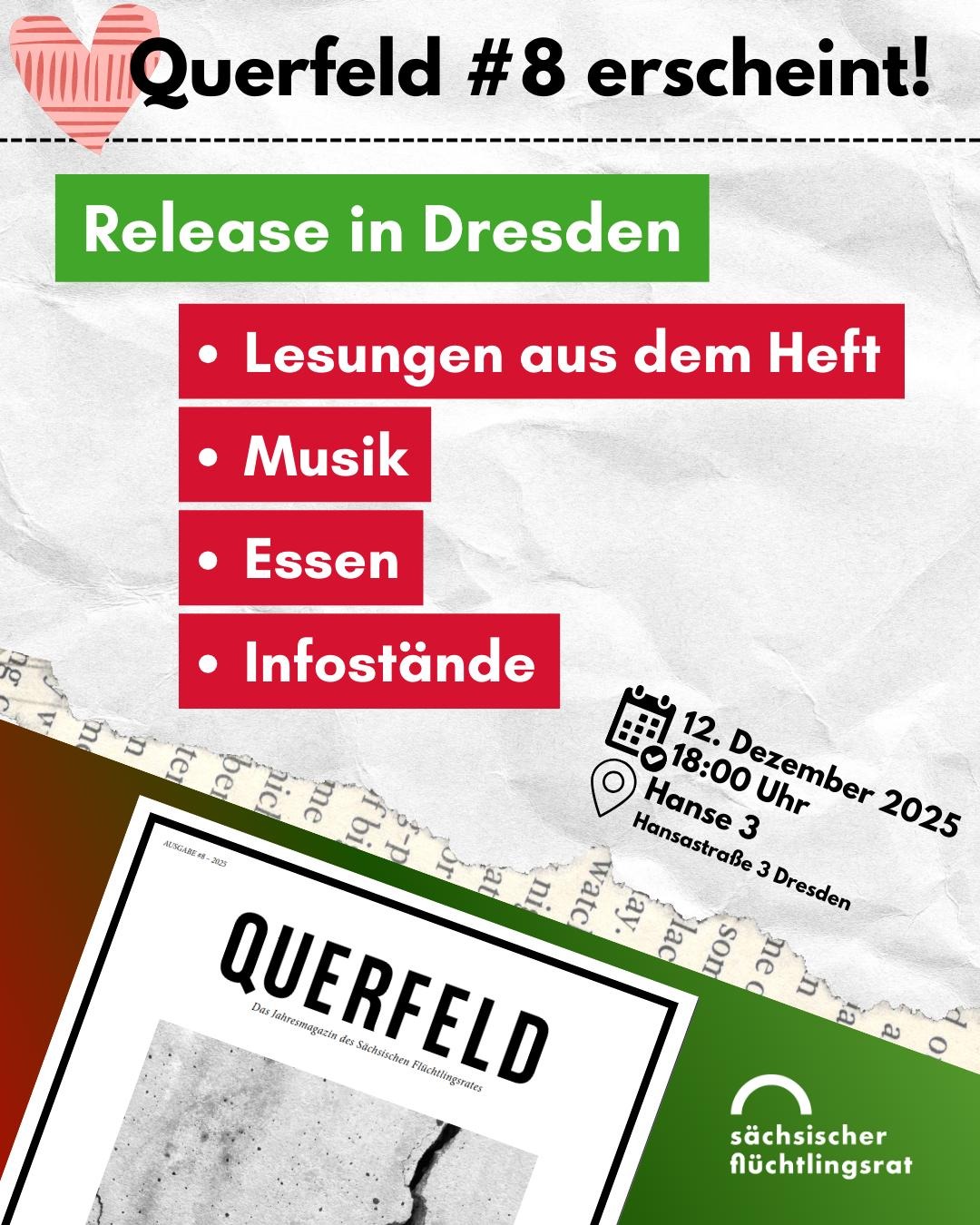 Lesung Querfeld #8 in Dresden